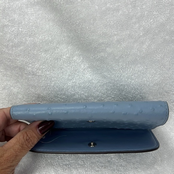 Coach blue ostrich, embossed, Leather Wallet - Picture 3 of 8